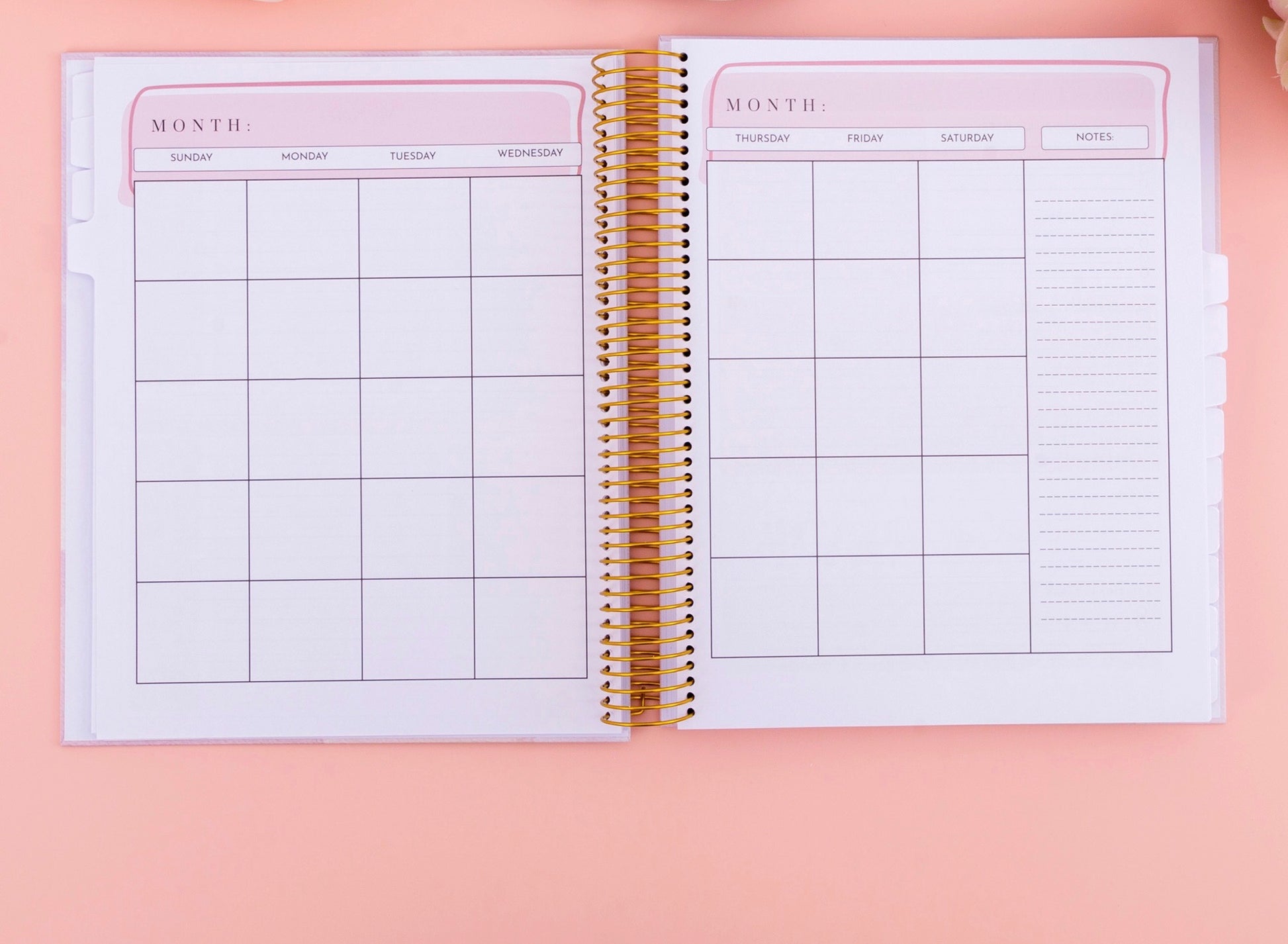 Undated Nursing Student Planner | Hard Cover | Stickers | Templates | Gold Spiral Binding
