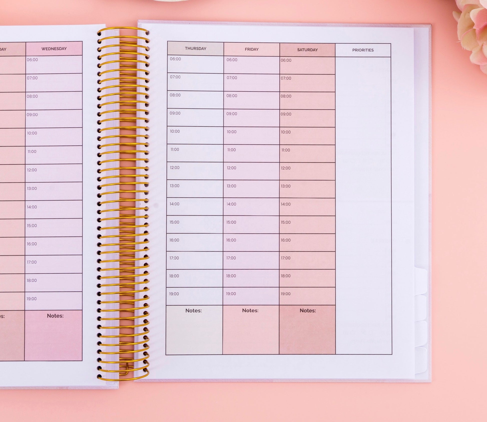 Undated Nursing Student Planner | Hard Cover | Stickers | Templates | Gold Spiral Binding
