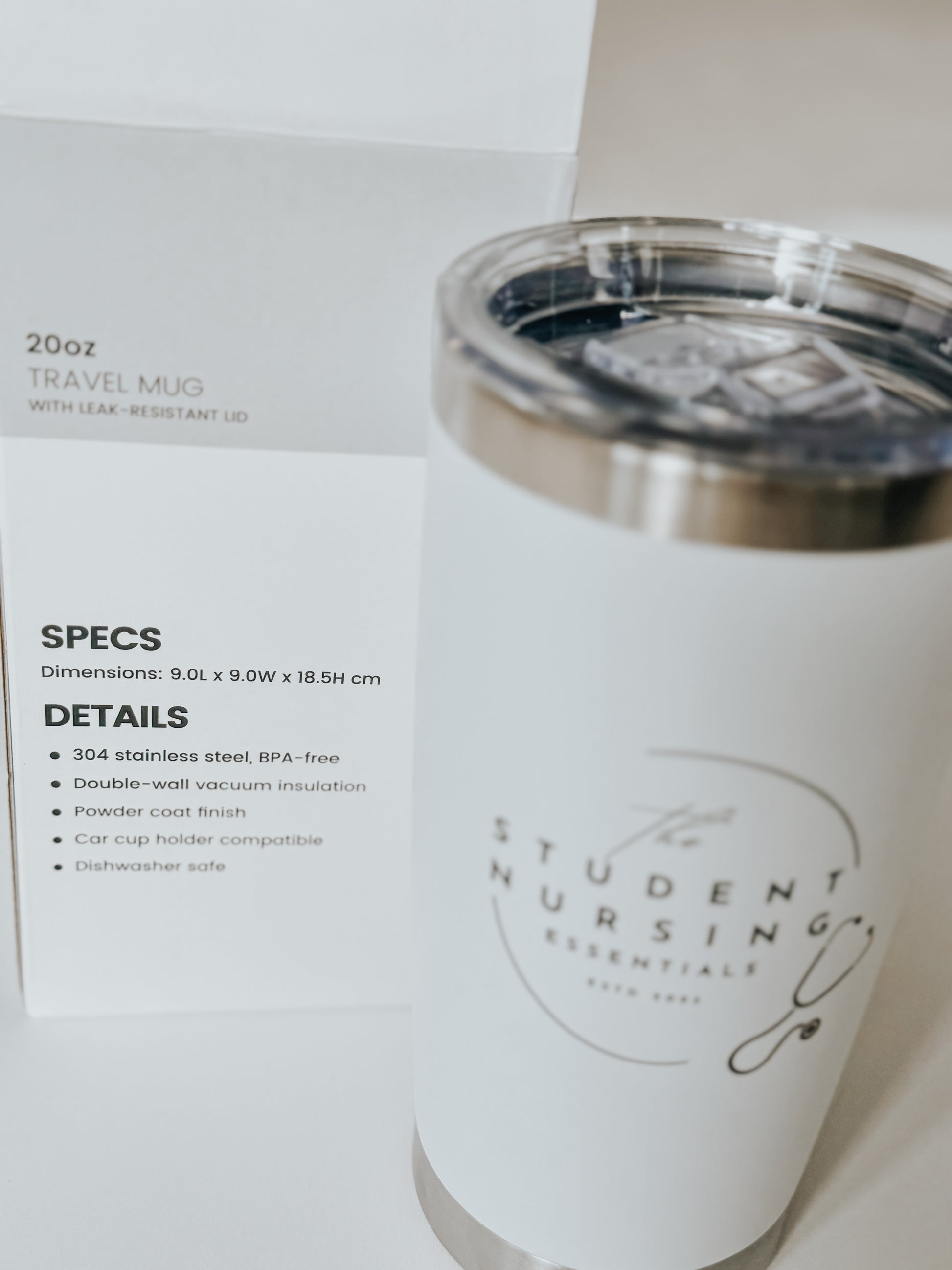 Coffee Mug - 20 ounce - Double Wall Insulated Student Nursing Essentials Brand