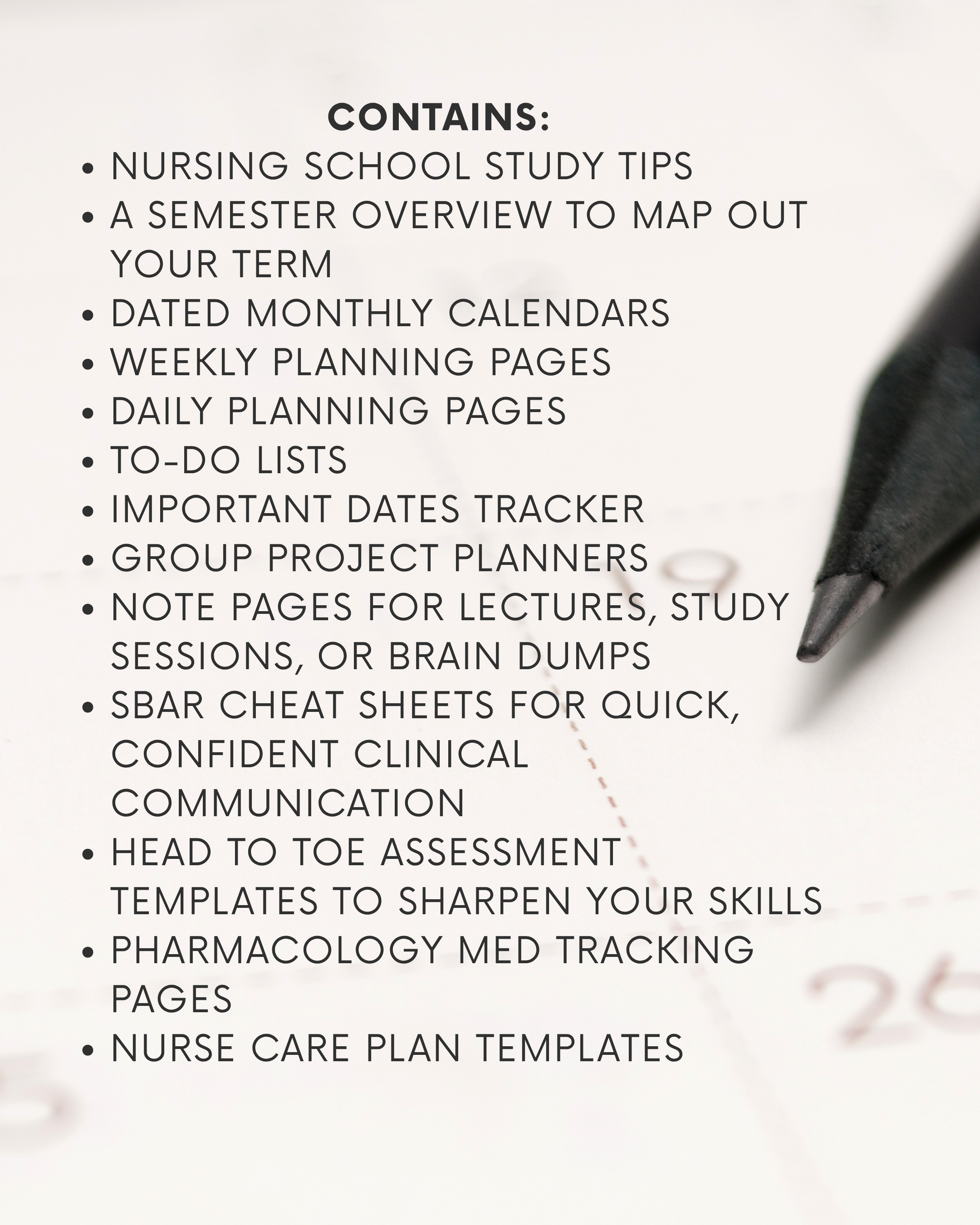 Soft Cover Student Nurse Planner 2025 | Spiral Bound Hard Copy