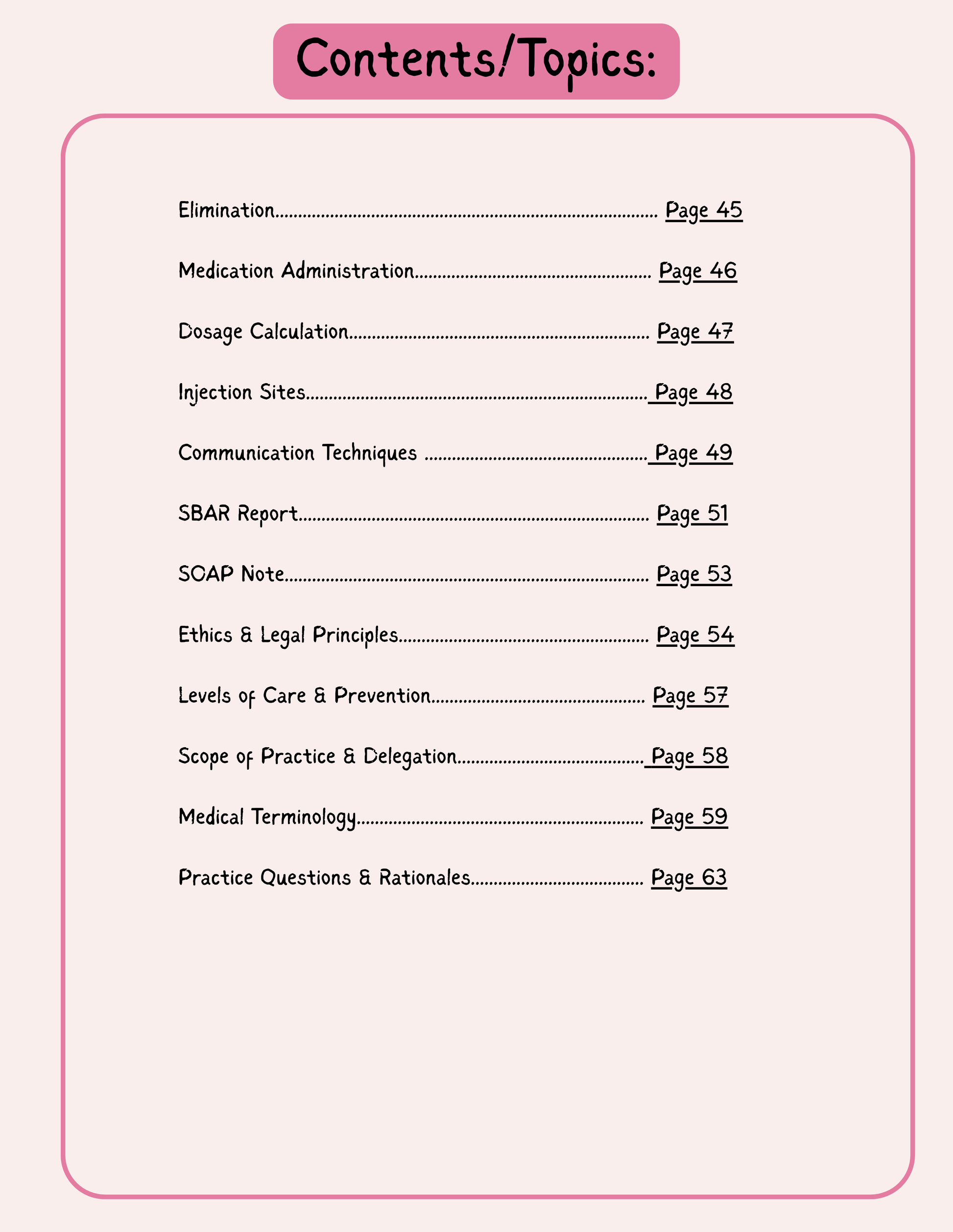 Comprehensive Nursing Fundamentals Study Packet + Practice Quiz
