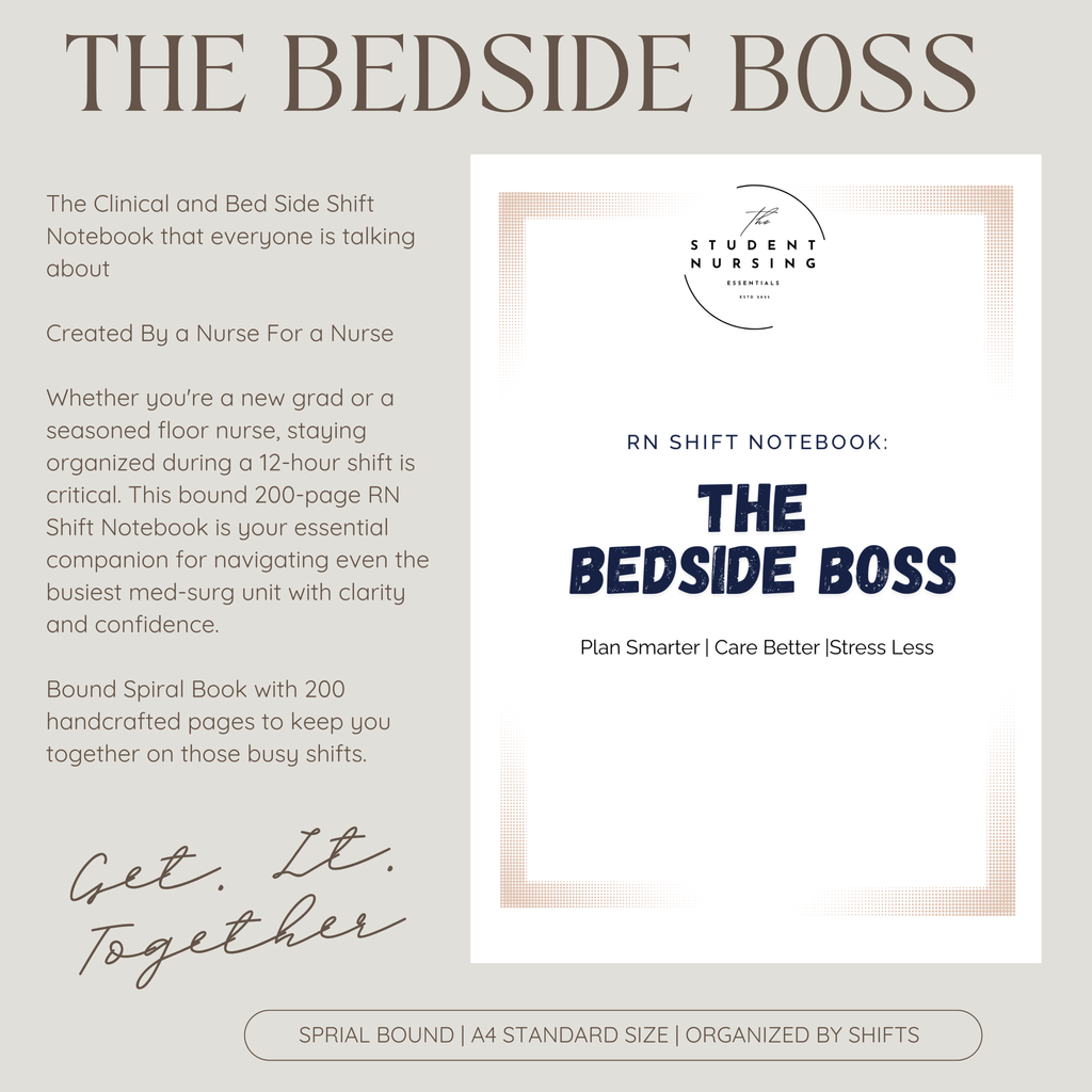 The Perfect Duo | Bedside Boss & The Student Nursing Planner | Spiral Bound Books