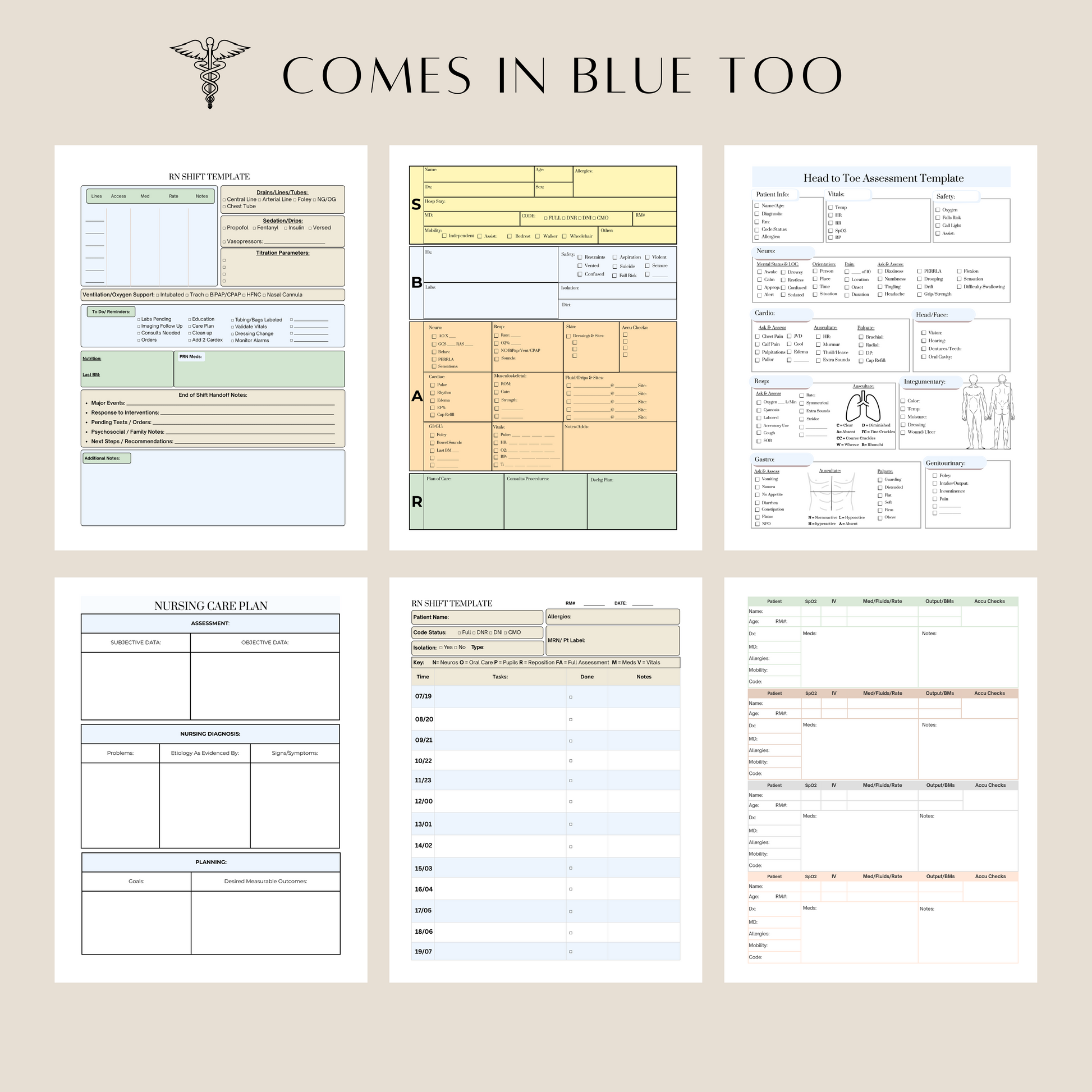 Digital RN Shift Templates