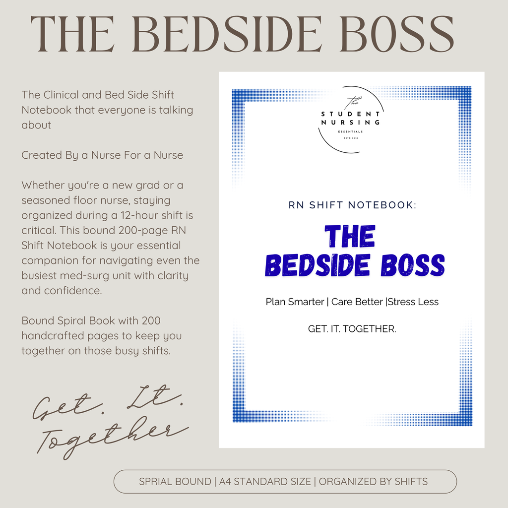The Bedside Boss | Blue | Spiral Bound Hard Copy