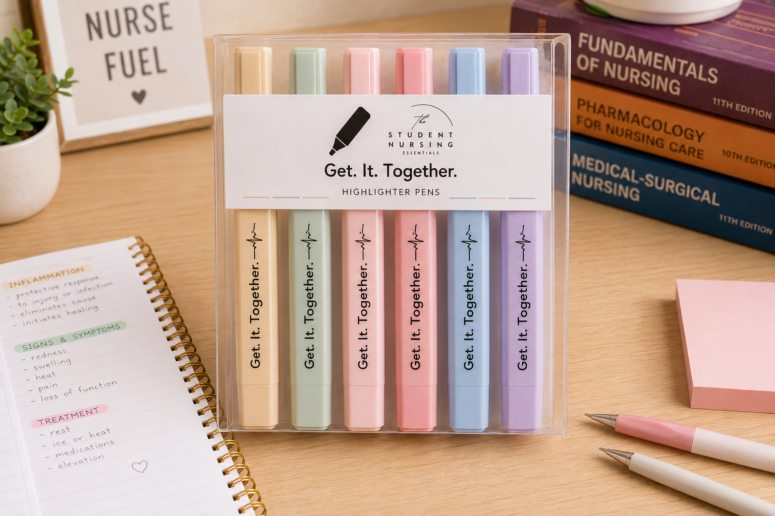 Nursing Bundle: Planner, Notebook, Highlighters, & Coffee Mug