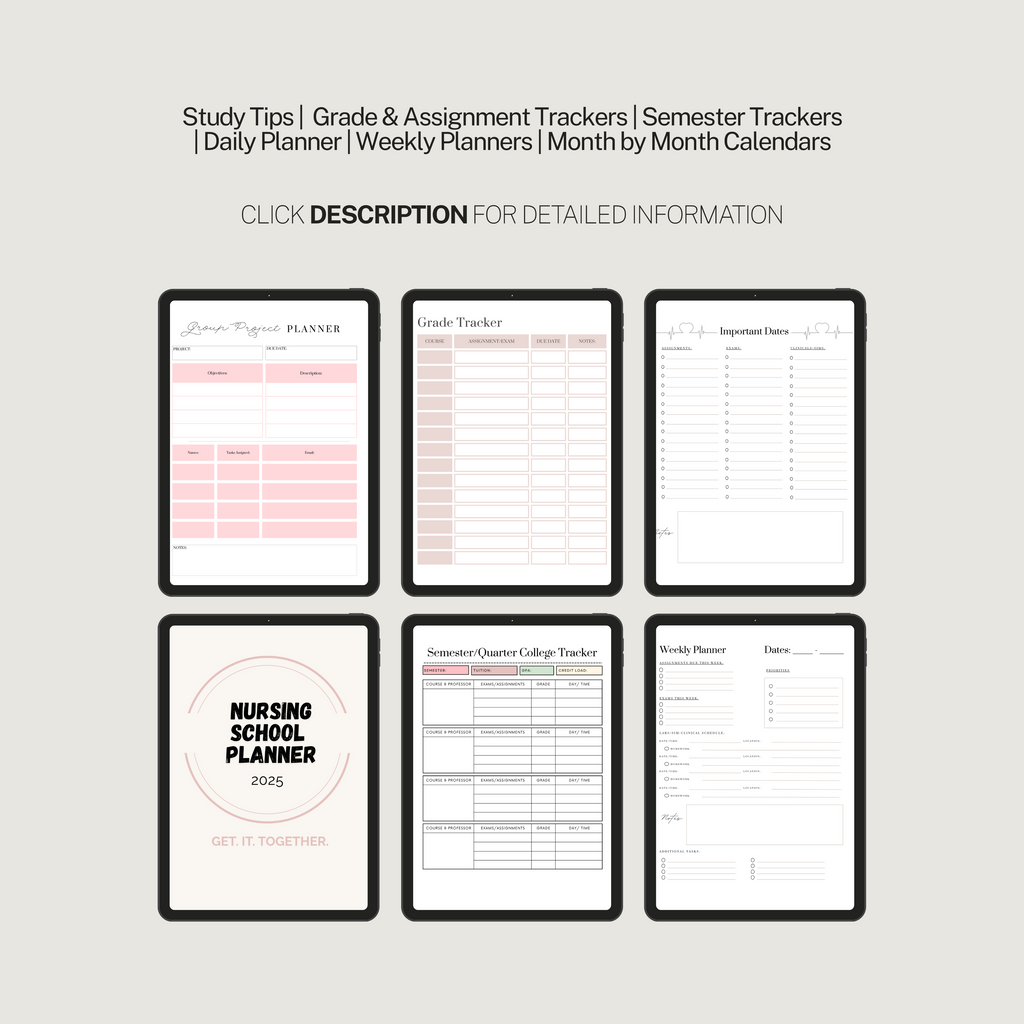 Digital Nursing Student Planner