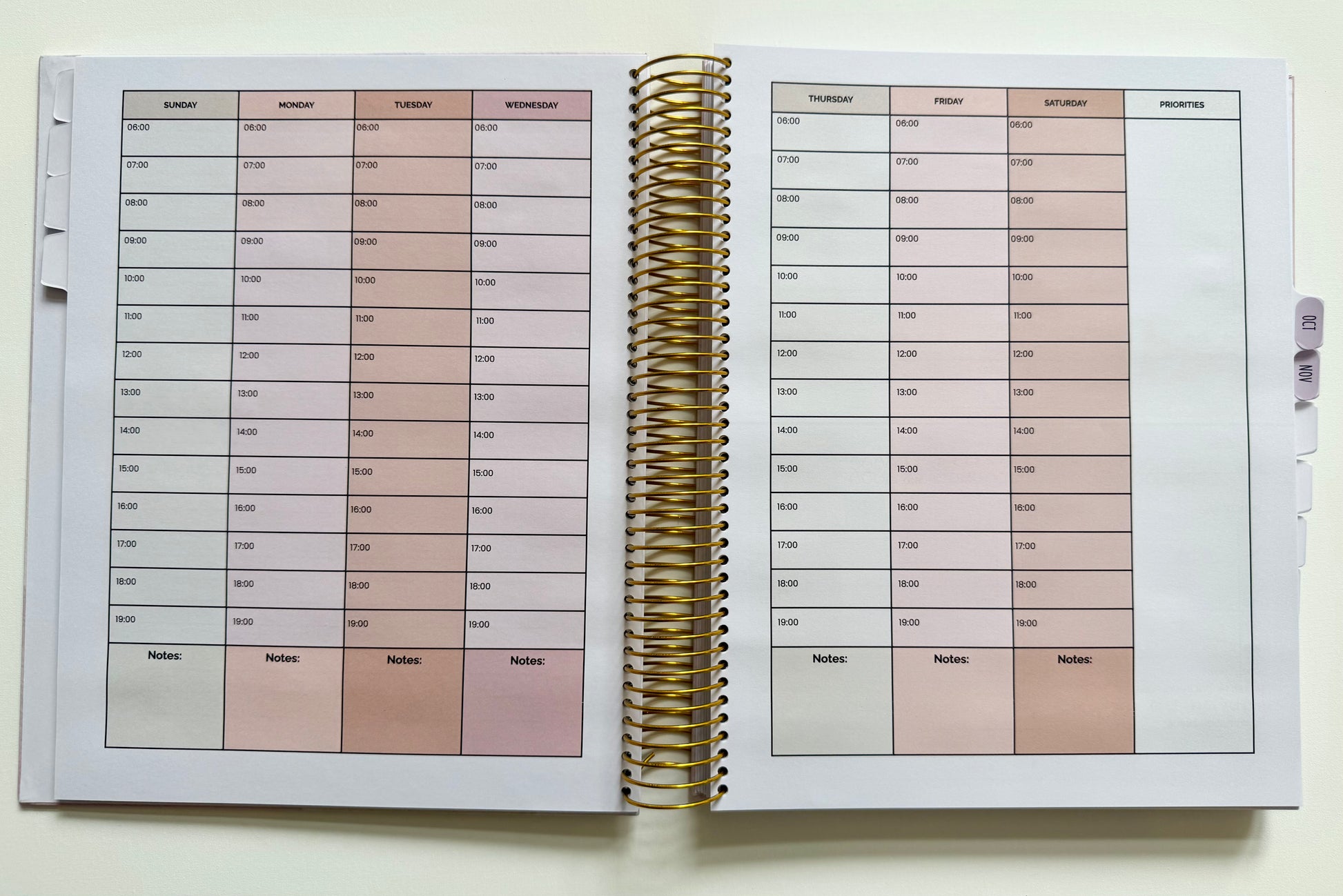 Undated Nursing Student Planner | Hard Cover | Stickers | Templates | Gold Spiral Binding