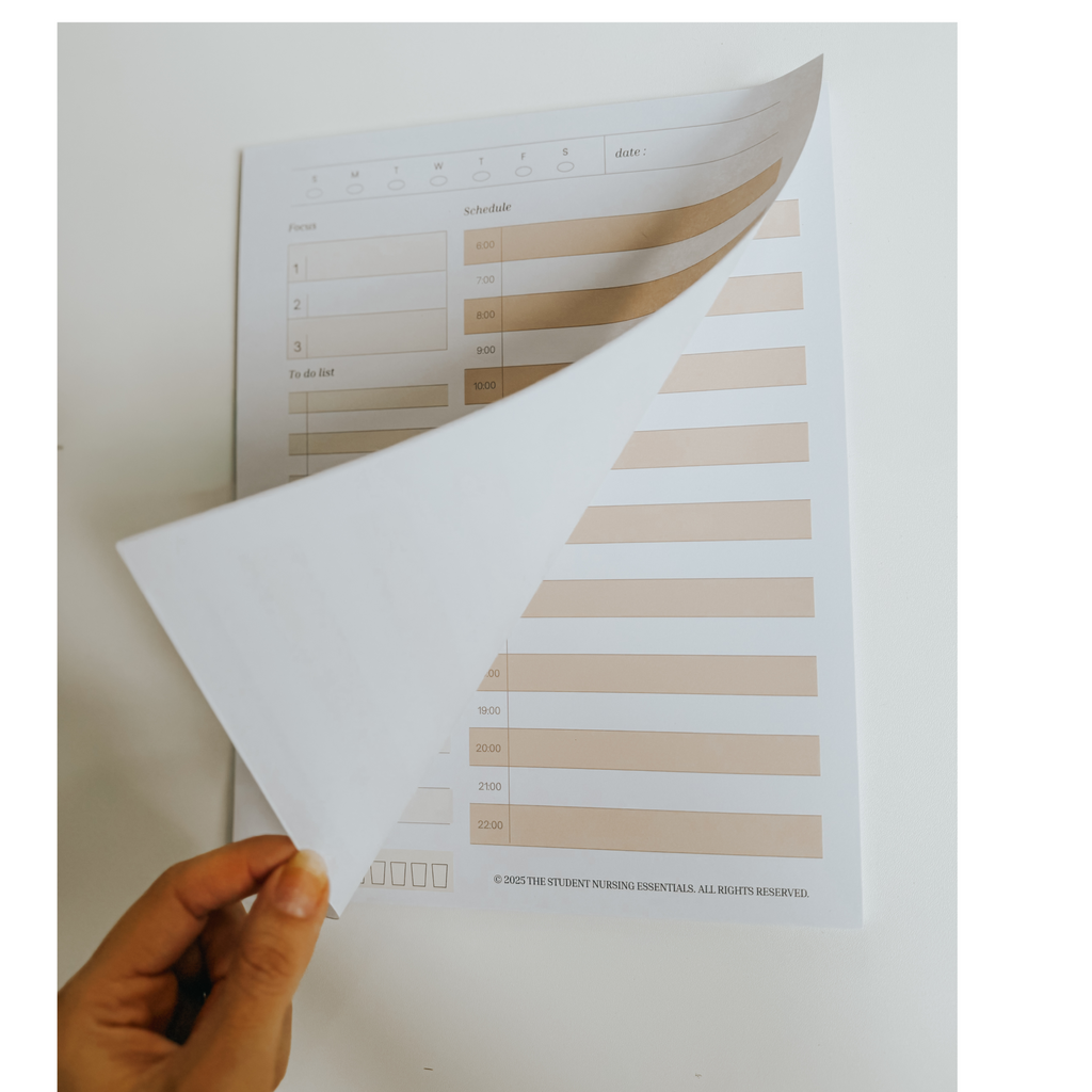 All-In-One Daily Planner Pad: Tear-Away Notepad with Hourly Scheduling & Wellness Tracking