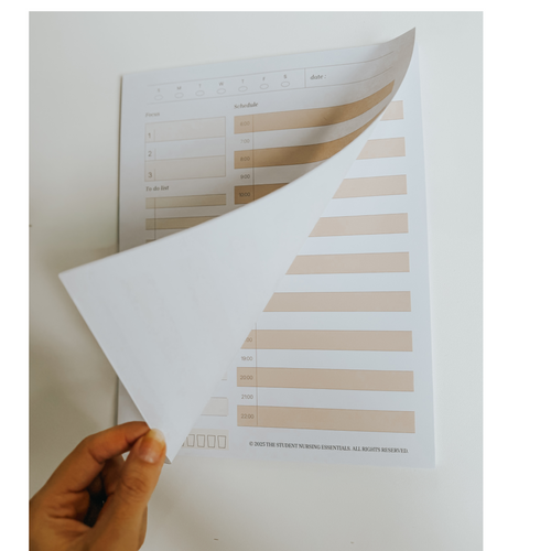 All-In-One Daily Planner Pad: Tear-Away Notepad with Hourly Scheduling & Wellness Tracking