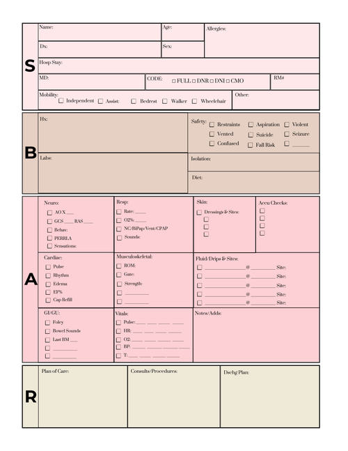 Digital RN Shift Templates
